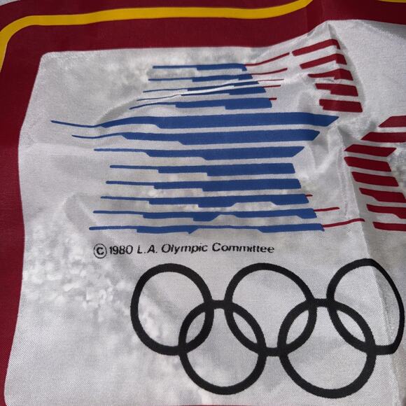 Vintage 1980 LA Los Angeles Olympic Committee McDonald's Olympic Flag Banner - Picture 2 of 6